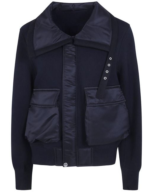 Sacai Blue Jacket Sponge Sweat Blouson
