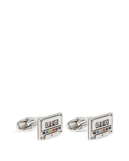 Paul Smith White Cufflinks Cufflink Tape" for men