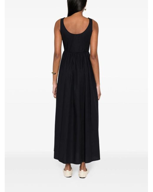 Emporio Armani Black Sleeveless Cotton Midi Dress