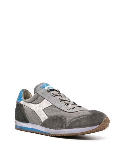 Diadora Gray Equipe H Dirty Stone Wash Evo Sneaker for men