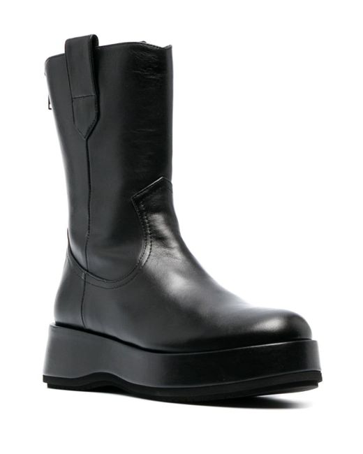 Paloma Barceló Black Ankle Leather Boots
