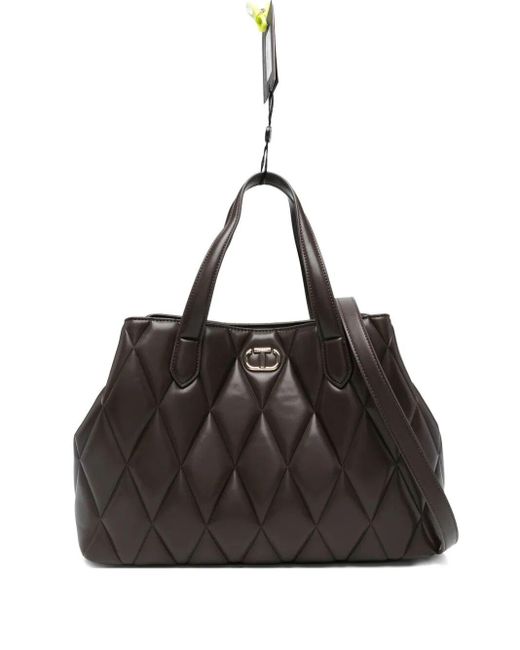 Twinset Black Lighty Padded Tote Bag