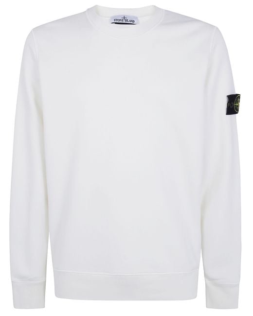 Stone Island White Sweatshirt Round Neck "L2.S15.61000.60.S0051 V0093" for men