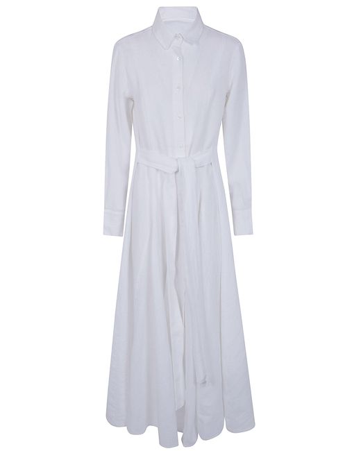 Polo Ralph Lauren White Woven Wrap Midi Dress