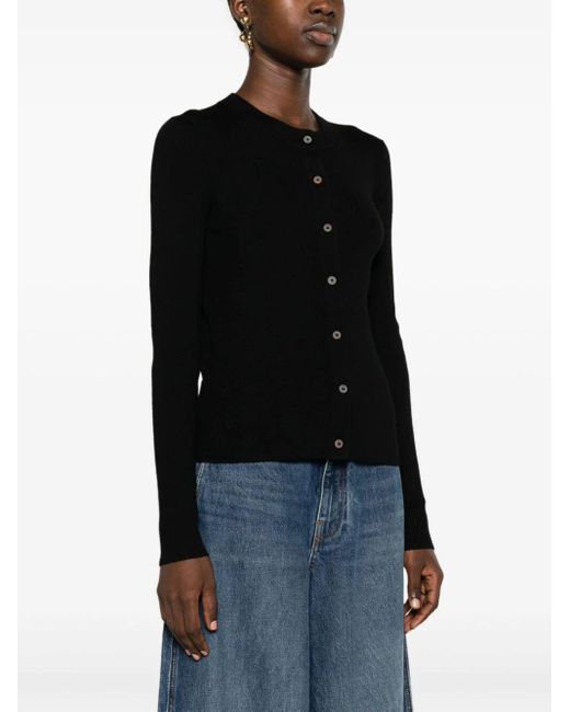 PS by Paul Smith Black Knitted Buttoned Cardigan