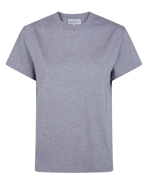 Studio Nicholson Gray T-Shirt Regular Fit "Perfect Tee"