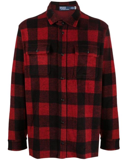 Polo Ralph Lauren Red Plaid-check Flannel Shirt for men