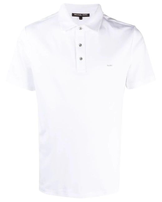 Michael Kors White Polo Con Placca Logo