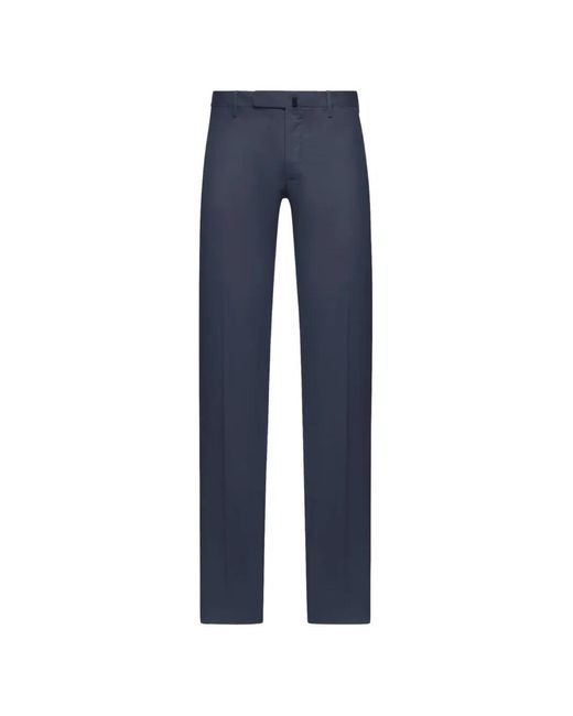 Incotex Blue Classic Chino Trousers for men
