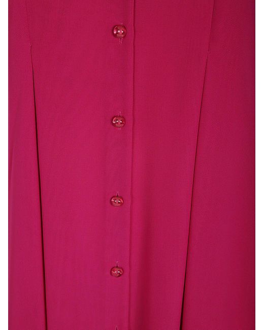 Emporio Armani Red Sleeveless Guru Neck Long Dress