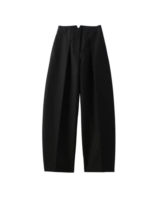 Jacquemus Black "Le Pantalon Ovalo" Wide Leg Trousers