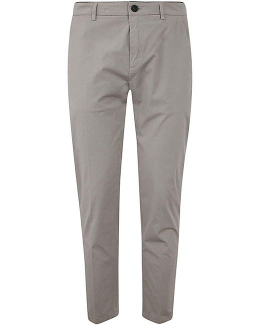 Department 5 Gray Prince Crop Chino Trousers for men