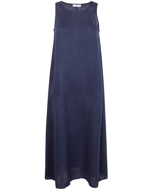 Whyci Blue Dress Sleeveless