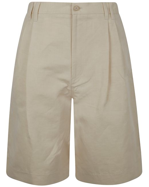 Filippa K Natural Relaxed Pleated Cotton Linen Skirt