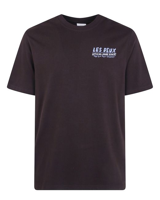 Les Deux Black T-Shirt Cotton 100% "Record" for men