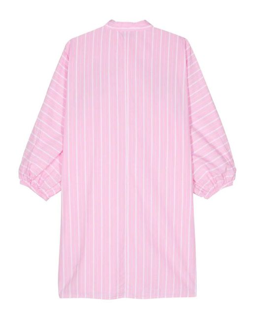 Essentiel Antwerp Pink Frilled Puff Sleeve Dress