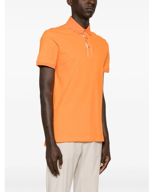 Etro Orange Roma Printed Details Polo Shirt Clothing for men