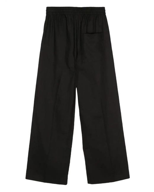 Paul Smith Black Wide Leg Pants With Coulisse