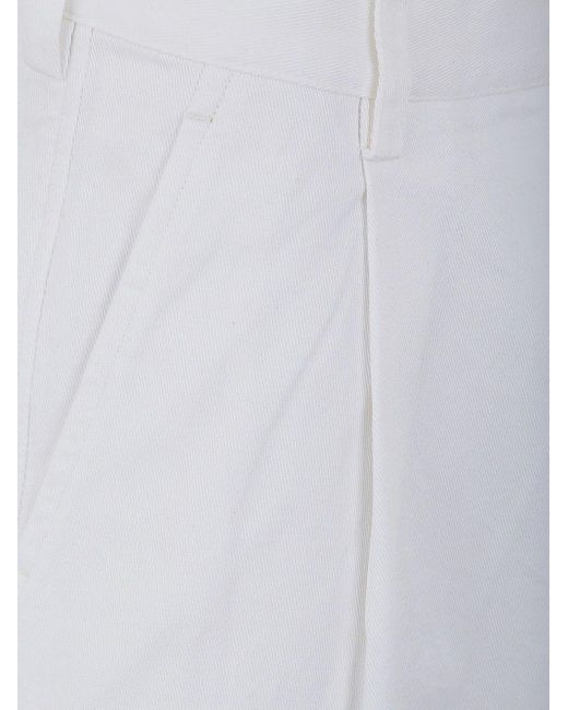 Sofie D'Hoore White Double Darted Pants With Button
