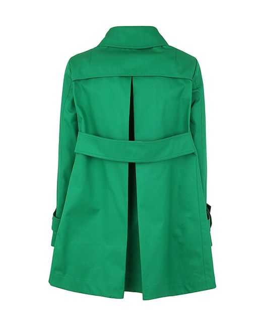Herno Green Cotton Trench Coat