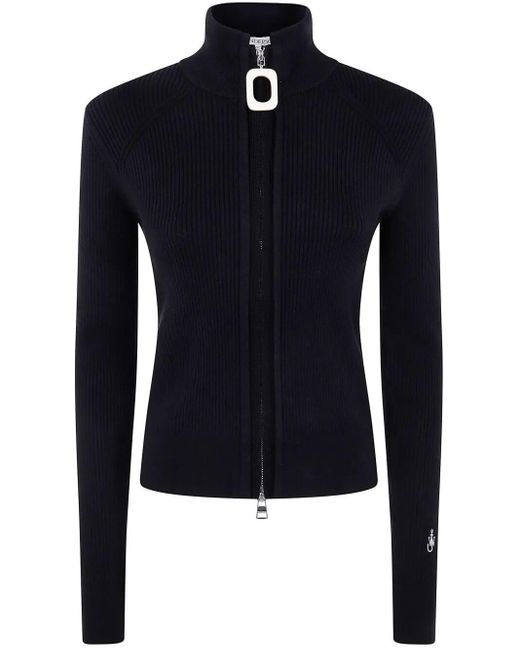 J. W.Anderson Cardigan Con Zip Aderente di J.W. Anderson in Blue