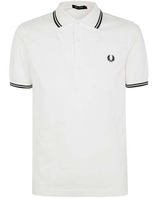 Fred Perry White Twin Tipped Shirt for men