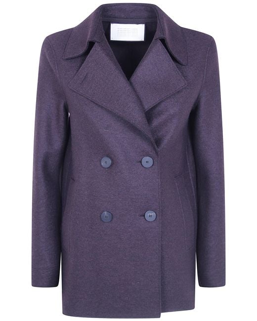 Harris Wharf London Blue Coat Wool "Peacoat"