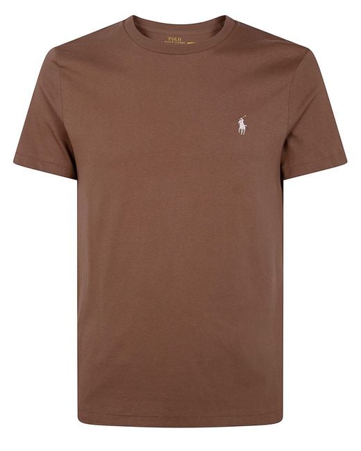 Polo Ralph Lauren Brown Short Sleeves Classic T-Shirt for men