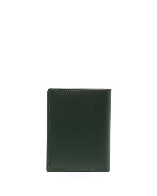 Comme des Garçons Green Leather Fold Wallet for men