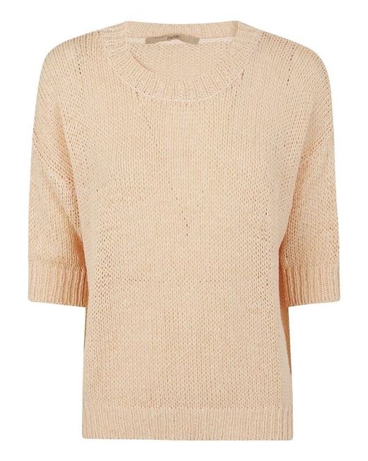 Nuur Natural Short Sleeves Round Neck