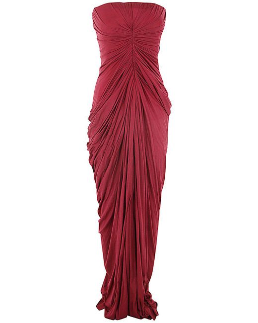 Rick Owens Red Radiance Bustier Gown