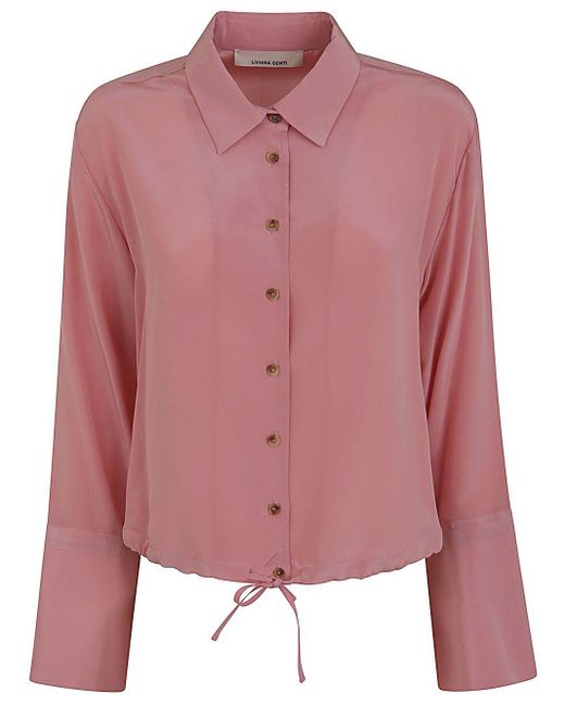 Liviana Conti Pink Elastic Bottom Shirt