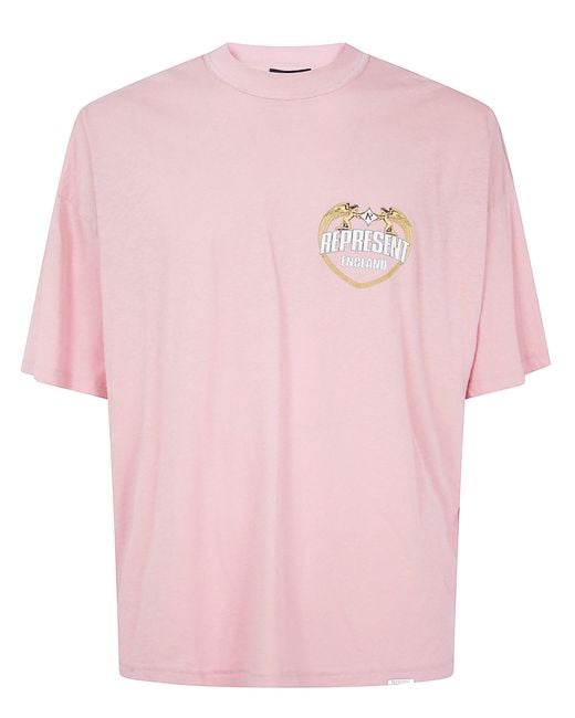 Represent Pink Angel Border" T-Shirt for men