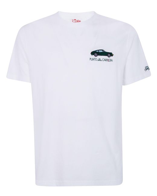 Mc2 Saint Barth White "Portofino Carriera Car" T-Shirt for men