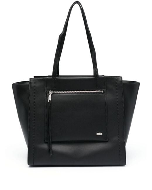 DKNY Black Pax Calf-leather Tote Bag