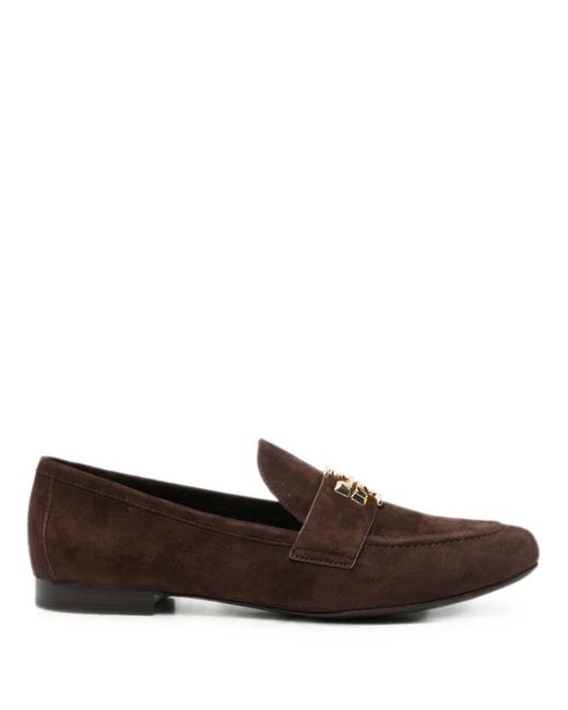 Tory Burch Brown Loafer Shoes Trim "Eleanor"
