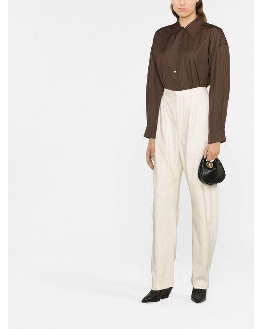 Lemaire White Curved Suit Pants