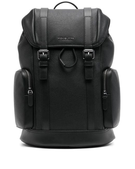 Michael Kors Black Hudson City Buckle Backpack for men