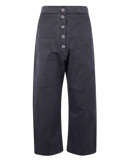 Studio Nicholson Blue Rounded Drop Crotch Trousers
