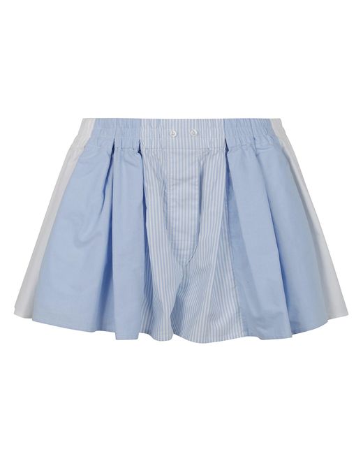 Alexander Wang Blue Pleated Boxer Short Clothing