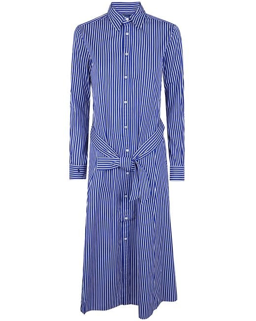 Polo Ralph Lauren Blue Long Sleeves Midi Day Dress