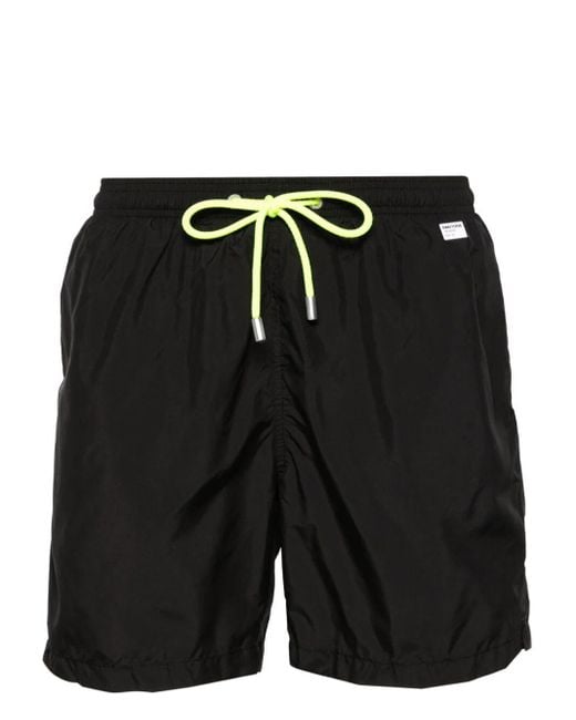 Mc2 Saint Barth Black X Pantonetm Drawstring-waist Swim Shorts for men