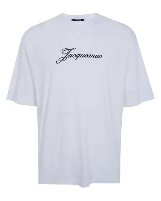JACQUEMUS LA PLAGE White "Le T-Shirt Jacquemus" T-Shirt for men