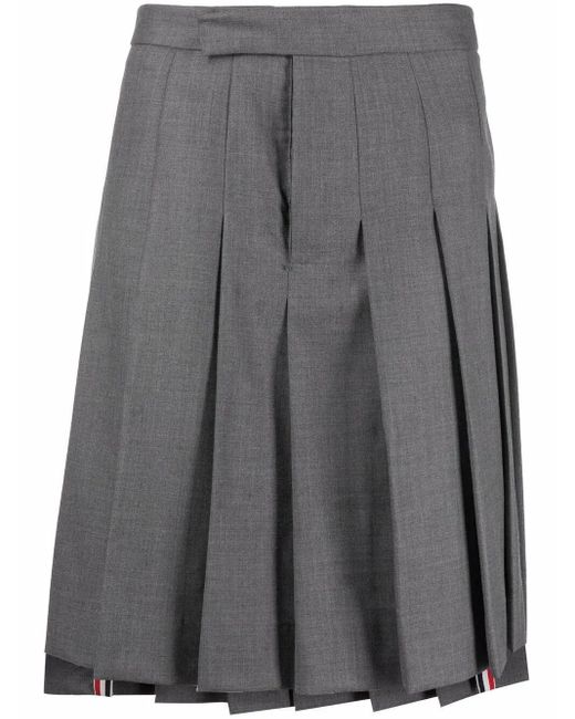 Thom Browne Gray Classic Rise Backstrap Knee Length for men