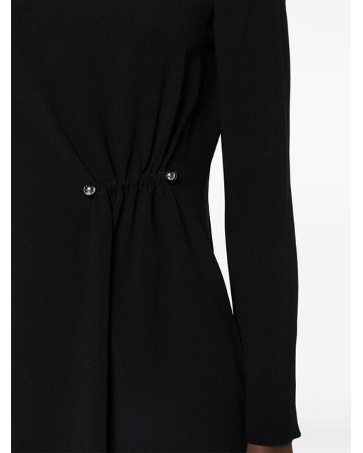 Emporio Armani Black Long Sleeves Dress With Piercing
