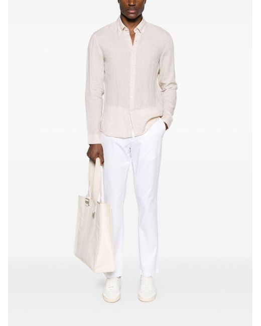 Michael Kors White Slim Cotton Chino Trouser for men