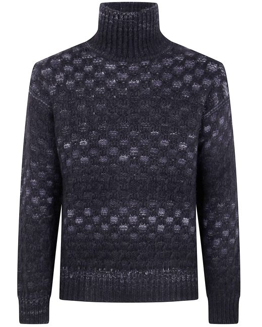Nuur Blue Long Sleeves Turtle Neck Sweater for men