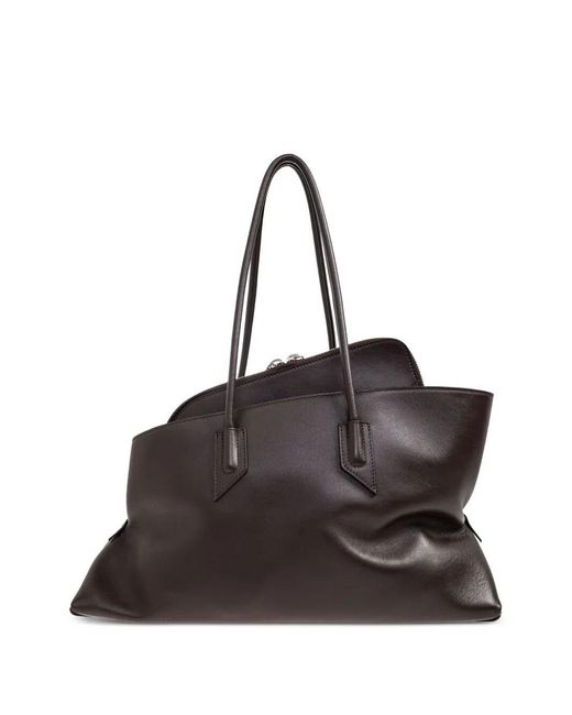 The Attico Black "La Passeggiata Medium" Top Handle Bag
