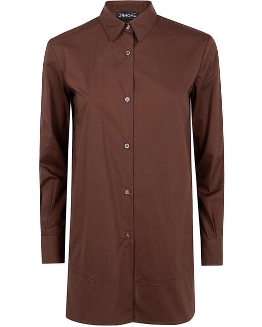 DR. HOPE Brown Shirt Long "4968.4080 3009 Moka"