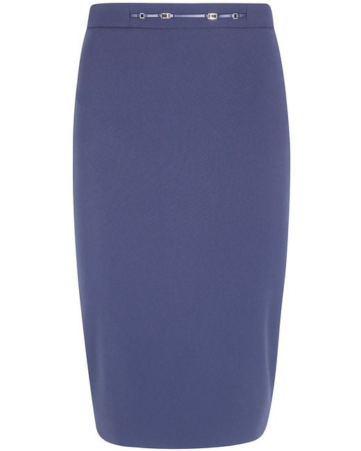 Elisabetta Franchi Blue Skirt Main Feature "Go22366E2"